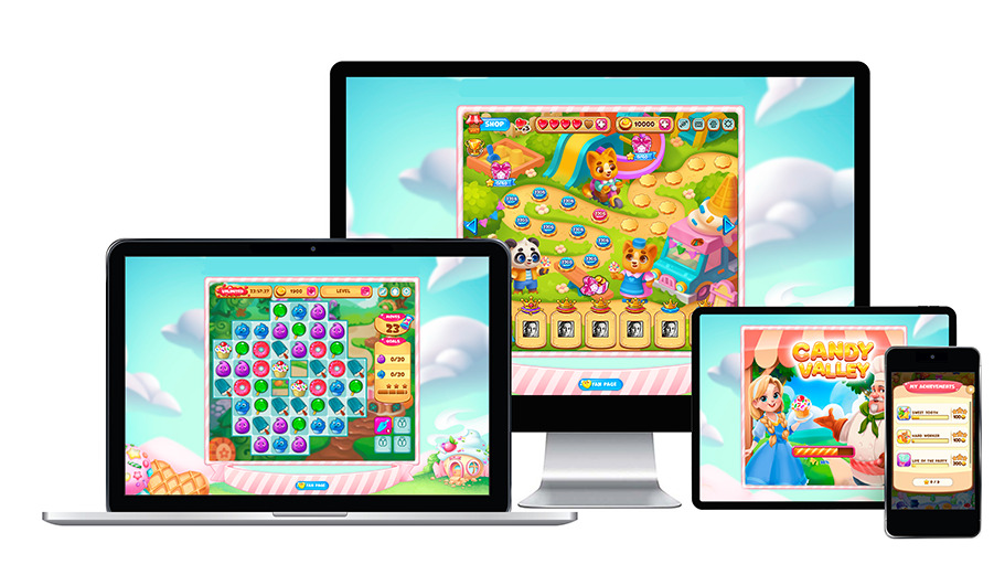 Игра «три в ряд» Candy Valley на компьютере, ноутбуке, планшете и телефоне
